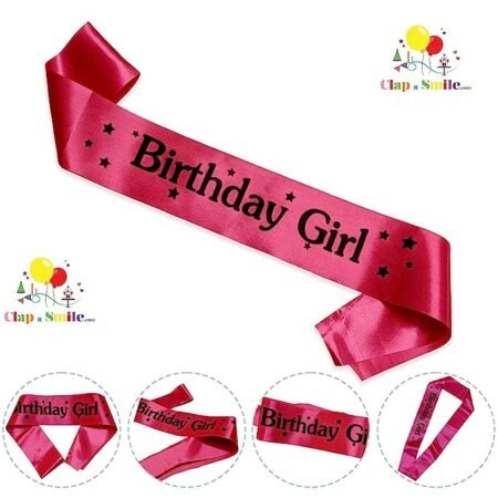 Fashionable Birthday Girl Sash in Pink Color for Girls & Women
