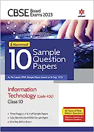 CBSE Board Exams 2023 I-Succeed 10 Sample Question Papers Information Technology Class 10 ( As per Latest CBSE Sample paper