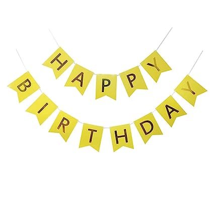 SOI Happy Birthday Toy Banner Set (Yellow)