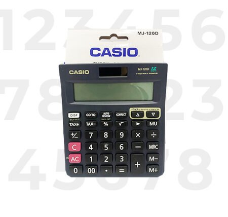 Casio MJ-120D 150 Steps Check and Correct Desktop Calculator with Tax Keys, Black