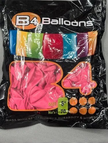 Decoration Latex B4 Party Balloon, Packaging Type: Packet, Size: 8"